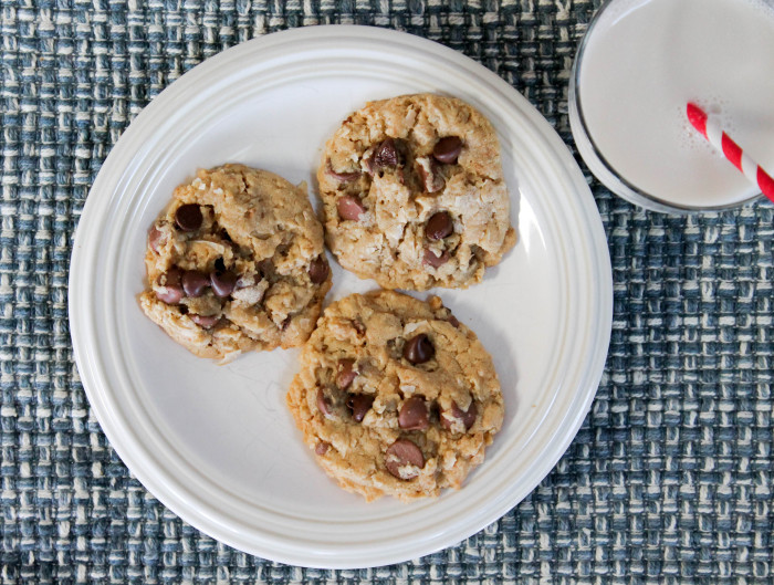 Peanut Butter Chocolate Chip Oatmeal Coconut Cookies from The Salted Cookie